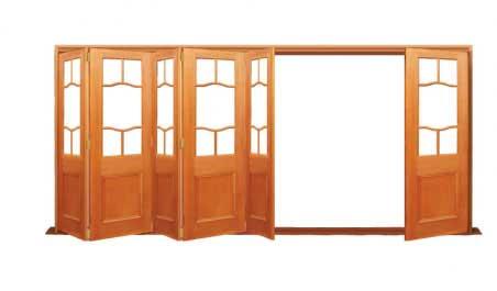 coathanger: six door bifold - 5 one way + 1 flapper